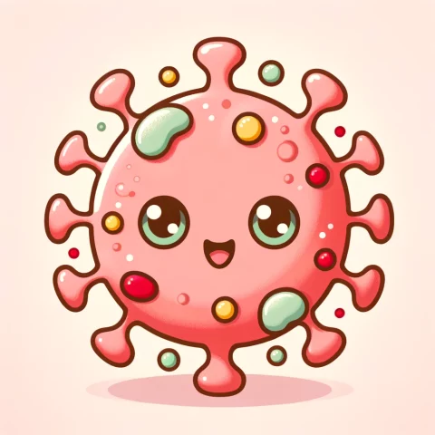B型肝炎ウイルスのイラスト